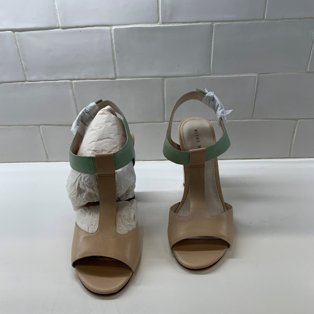 WYTHE NY HEELS/SANDAL MINT/NUDE SIZE 38 NEVER WORN